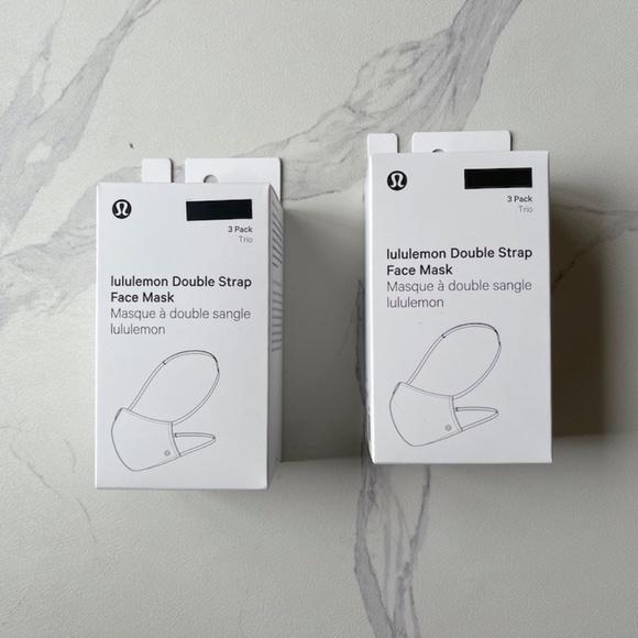 LULULEMON DOUBLE STRAP FACE MASK 3 PACK - Picture 2 of 12